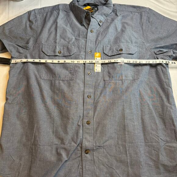 Carhartt Button Down Shirt Mens XL Loose Fit Workwear Chambray Midweight NWT - Picture 11 of 12